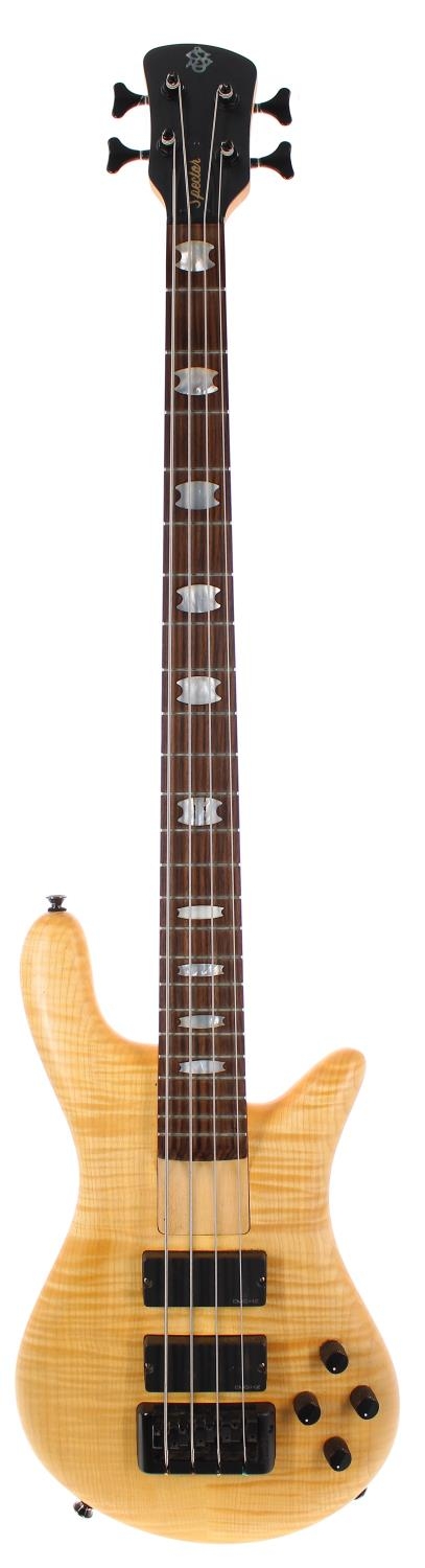 Spector four string bass guitar, made in Czech Republic; Finish: natural; Fretboard: rosewood;