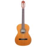 1991 Granados Model 1 classical guitar, made in Spain; Back and sides: laminated mahogany, many