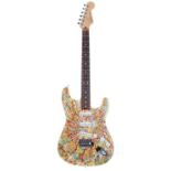 2003 Fender Special Edition Splatter Stratocaster electric guitar, made in Mexico, ser. no.