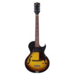 1955 Gibson ES-140 3/4 electric guitar, made in USA, factory order no. Wxxx0; Finish: sunburst,