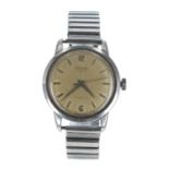 Doxa automatic stainless steel gentleman's bracelet watch, no. 5887017 11503-4, circular silvered