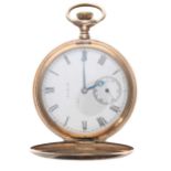 Attractive Elgin lever gold plated hunter pocket watch, signed 7 jewel movement, no. 14236597,