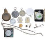Mixed lot - Ingersoll chrome cased chronograph pocket watch with Ingersoll box and guarantee;