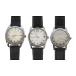 Three vintage automatic stainless steel gentleman's wristwatches to include Longines, Certina and