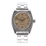 Rolex Oyster Perpetual chronometer bubble back stainless steel gentleman's wristwatch, ref. 3372,