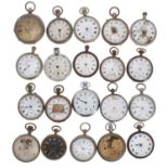 Twenty pocket watches for spares or repair