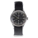 Smiths British Military Army issue stainless steel gentleman's wristwatch, circa 1966, circular