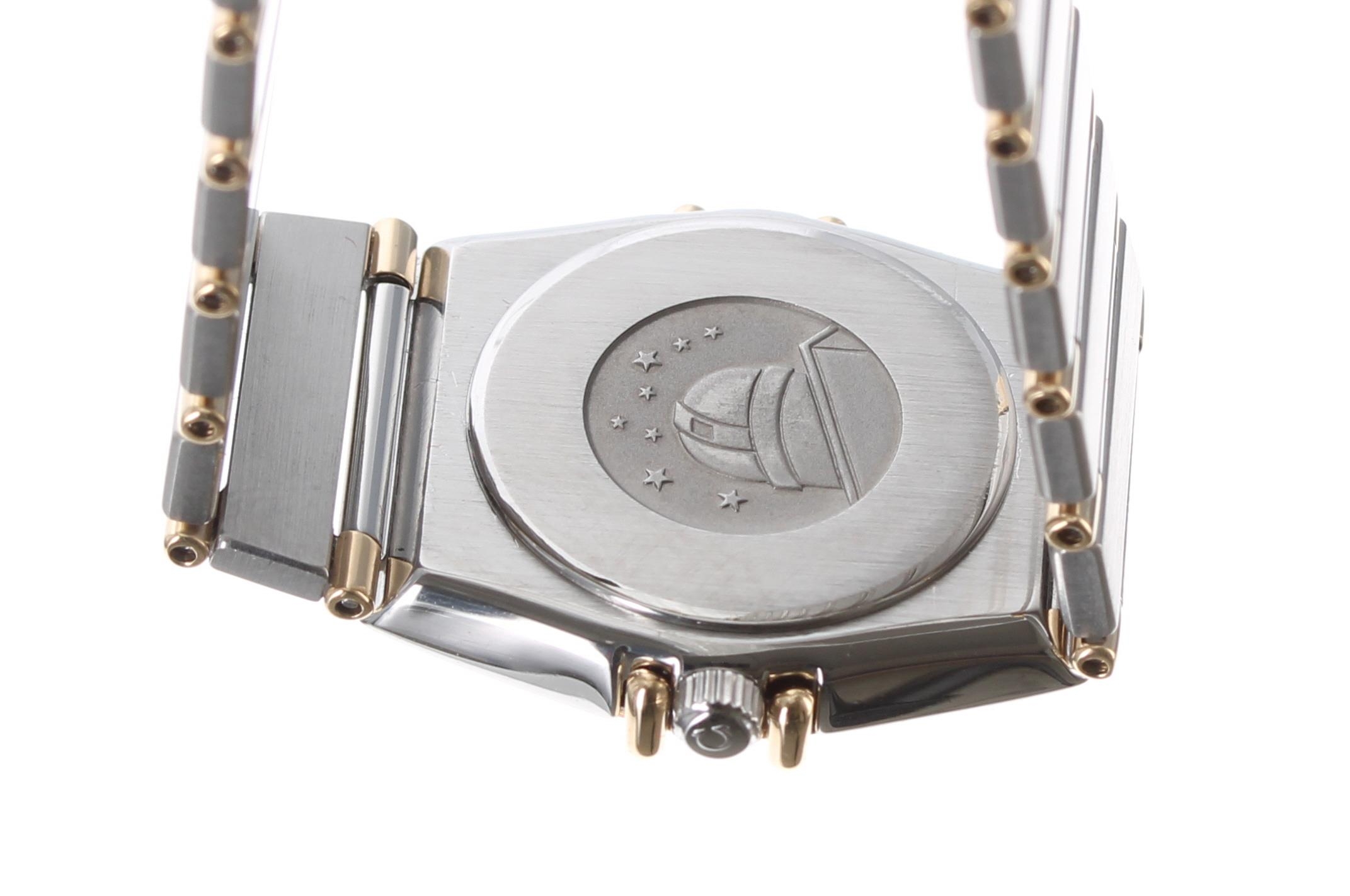 Omega Constellation gold and stainless steel lady's wristwatch, ref. 79510801, white dial, quartz, - Image 3 of 3