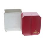 Omega red watch box with outer sleeve