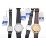 Tissot Seastar Quartz stainless steel gentleman's wristwatch, Tissot black leather strap, 35mm (