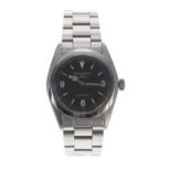 Zeno-Watch automatic stainless steel gentleman's wristwatch, ref. ZN-001, black dial with Arabic