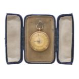Small Victorian18ct fusee lever pocket watch, London 1865, the movement signed D. Ferris, Calne, no.