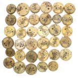 Thirty five fusee lever pocket watch movements