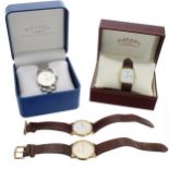 Four Rotary gentleman's wristwatches, two with boxes (4)