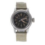 Bulova A-17A US Military navigator's  wristwatch, circa 1950s, the signed black dial with Arabic