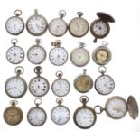 Twenty pocket watches for spares or repair