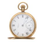 Waltham 18ct lever hunter pocket watch, Birmingham 1928, P.S. Bartlett 17 jewel movement, no.