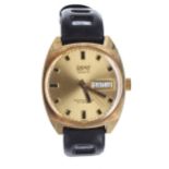 Camy Superautomatic gold plated and stainless steel gentleman's wristwatch, ref. 7740, circular