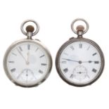 Silver lever pocket watch for repair, import hallmarks London 1911, 7 jewel movement, engine