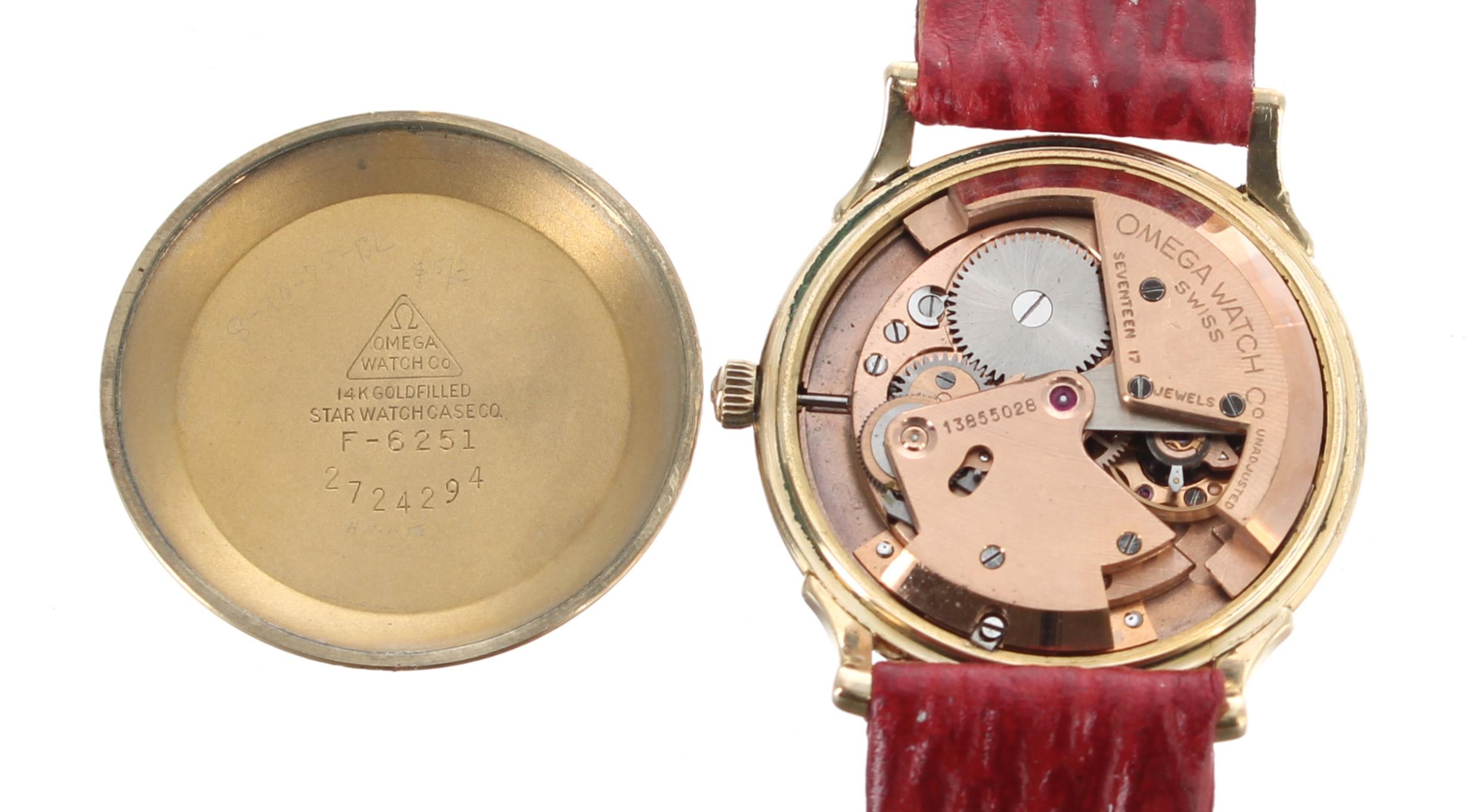 Omega 14k gold filled automatic 'bumper' gentleman's wristwatch, ref. F-6251, serial no. 13855xxx, - Image 3 of 3