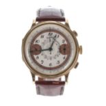 Eberhard & Co. 18ct oversized monopusher chronograph gentleman's wristwatch, circular associated
