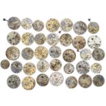 Quantity of cylinder fob watch movements (principally for repair) (36)