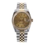 Rolex Oyster Perpetual Datejust gold and stainless steel gentleman's wristwatch, ref. 16233,