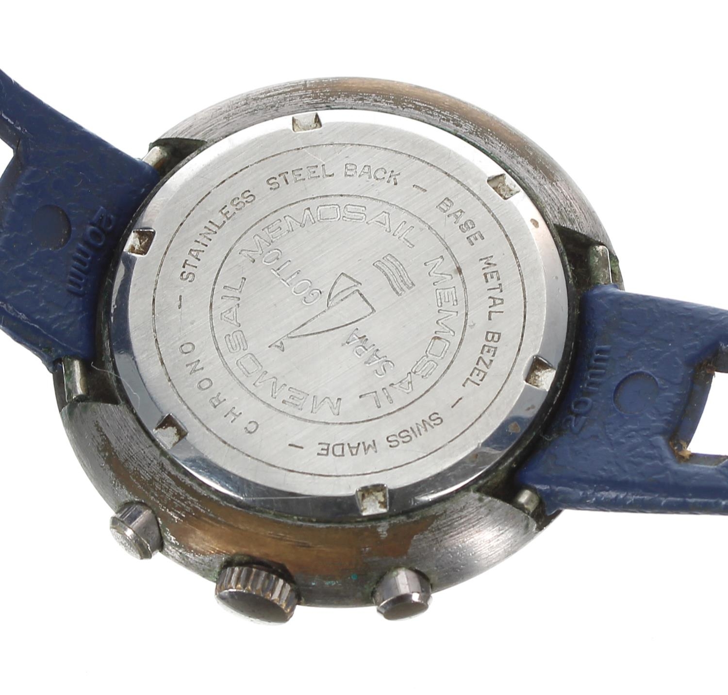 Memosail Regatta countdown chronograph gentleman's wristwatch, case no. 1000-3, circular blue dial - Image 2 of 4