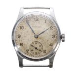 Longines stainless steel gentleman's wristwatch, case ref. 2511, serial no. 7622xxx, circa 1940s,