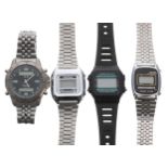 Four various digital wristwatches to include Casio, Zeon, Shivas and Comodore (4)