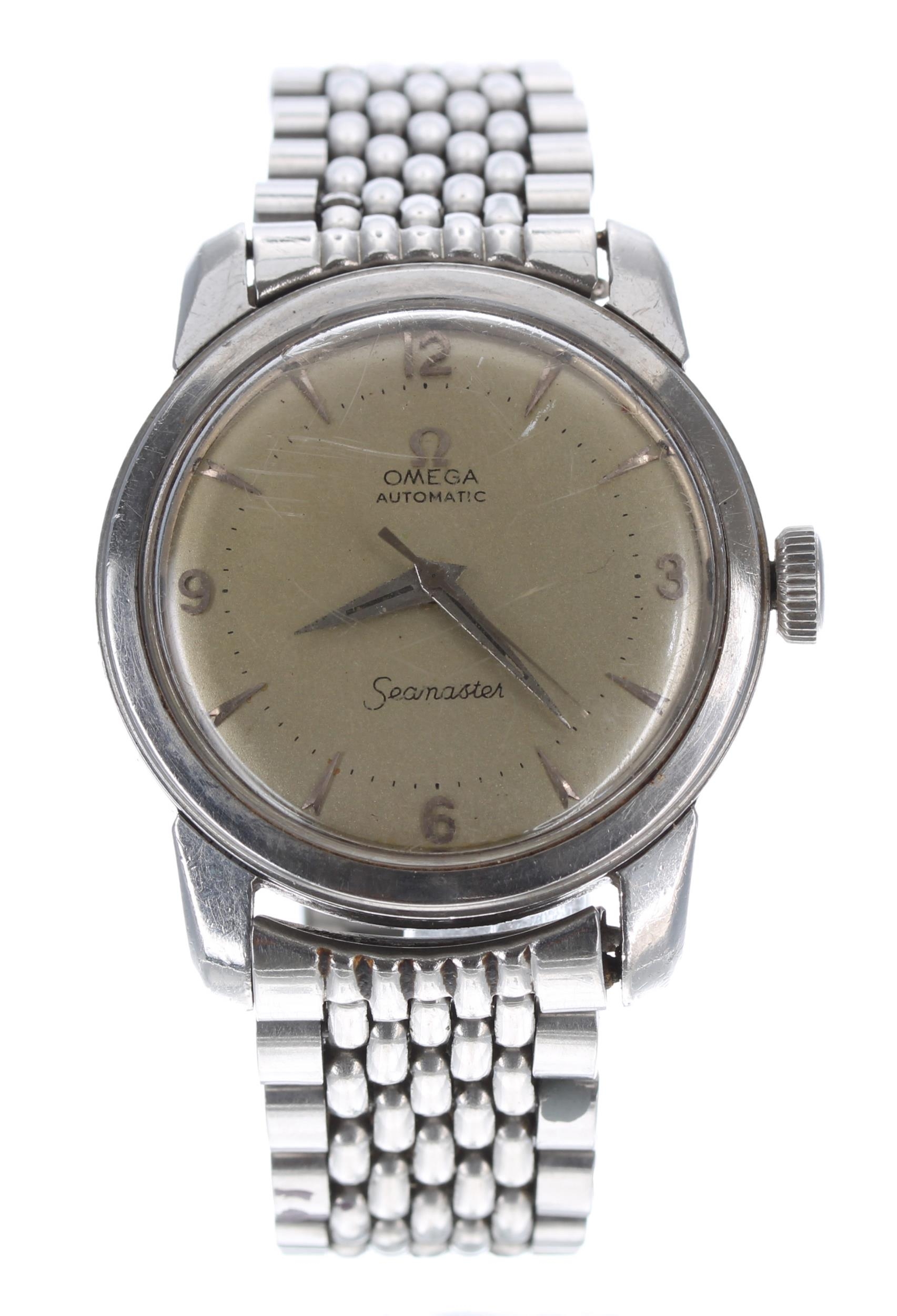 Omega Seamaster automatic stainless steel gentleman's wristwatch, ref. 2431, serial no. 15114xxx,