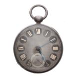19th century silver fusee lever pocket watch, London 1825, signed Wilson, Cambridge, no. 7942,