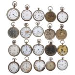 Twenty pocket watches for spares or repair