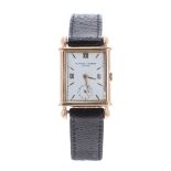 Vacheron & Constantin, Genéve 18ct rose gold tank gentleman's wristwatch, case ref. 270137, movement