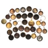 Quantity of principally gilt metal verge pocket watch part cases (30 approx)