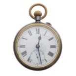 Stauffer & Co Peerless Borgel cased gunmetal lever pocket watch, the gilt frosted movement signed