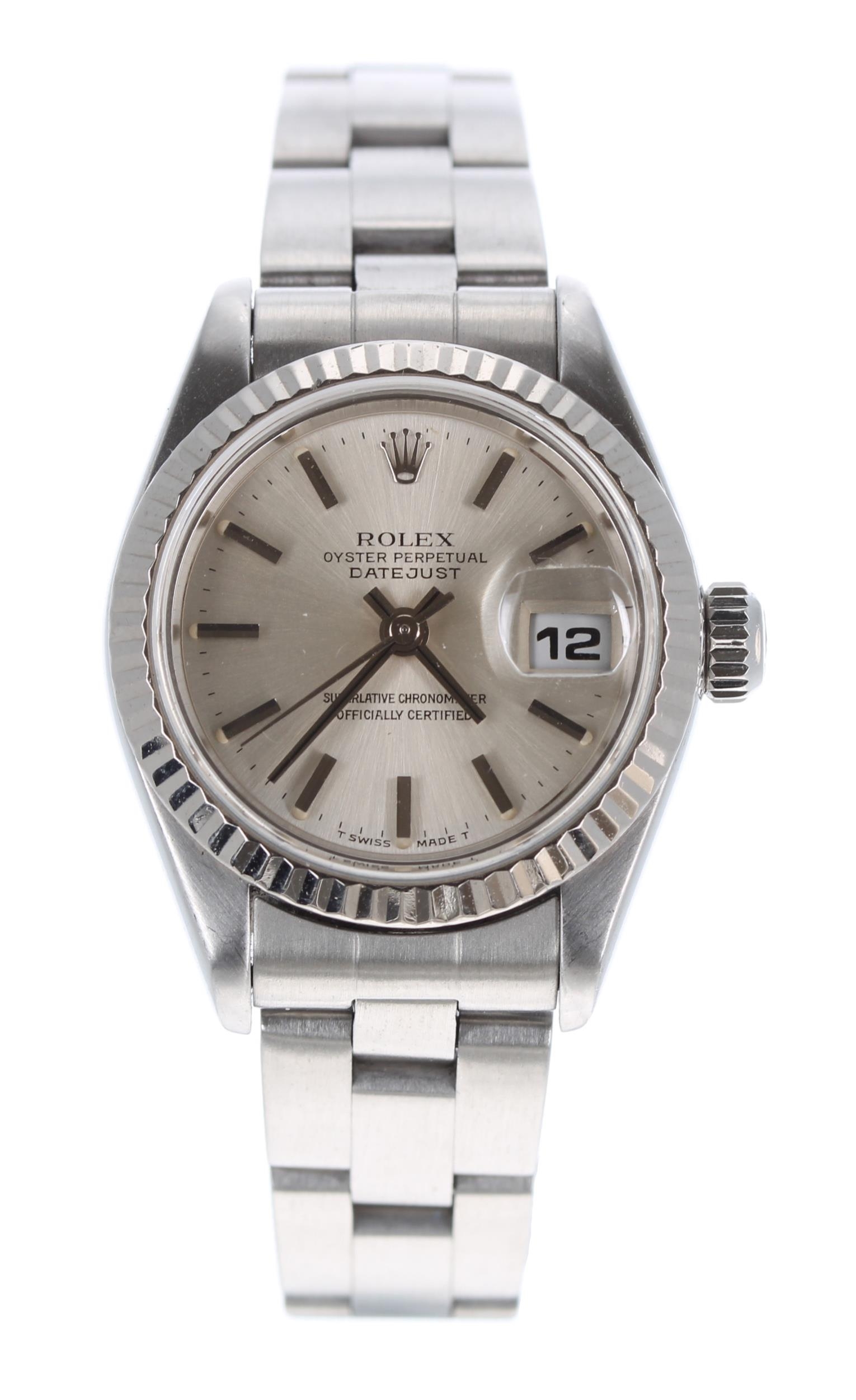 Rolex Oyster Perpetual Datejust stainless steel lady's bracelet watch, ref. 79160, serial no.