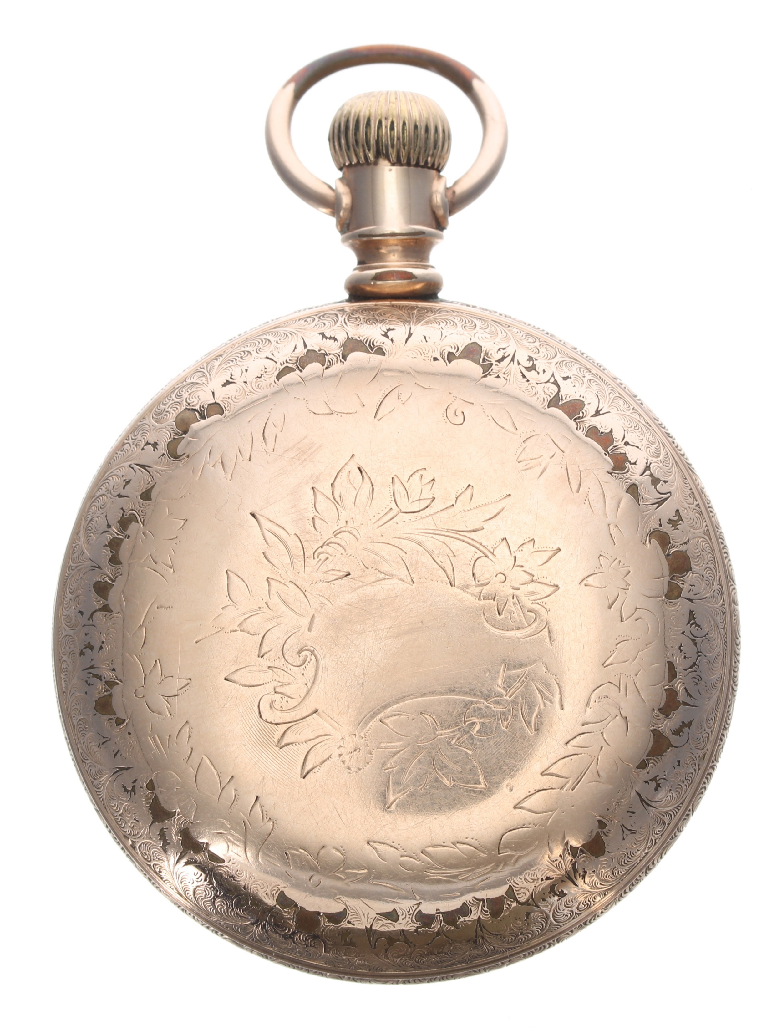 Elgin gold plated lever pocket watch, circa 1918, no. 21109270, signed dial with bold Arabic - Image 2 of 3