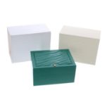 Rolex green watch box, ref. 39137.01, with outer cover and sleeve