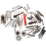 Quantity of watchmakers tools to include screwdrivers, pin vices, pin holder etc