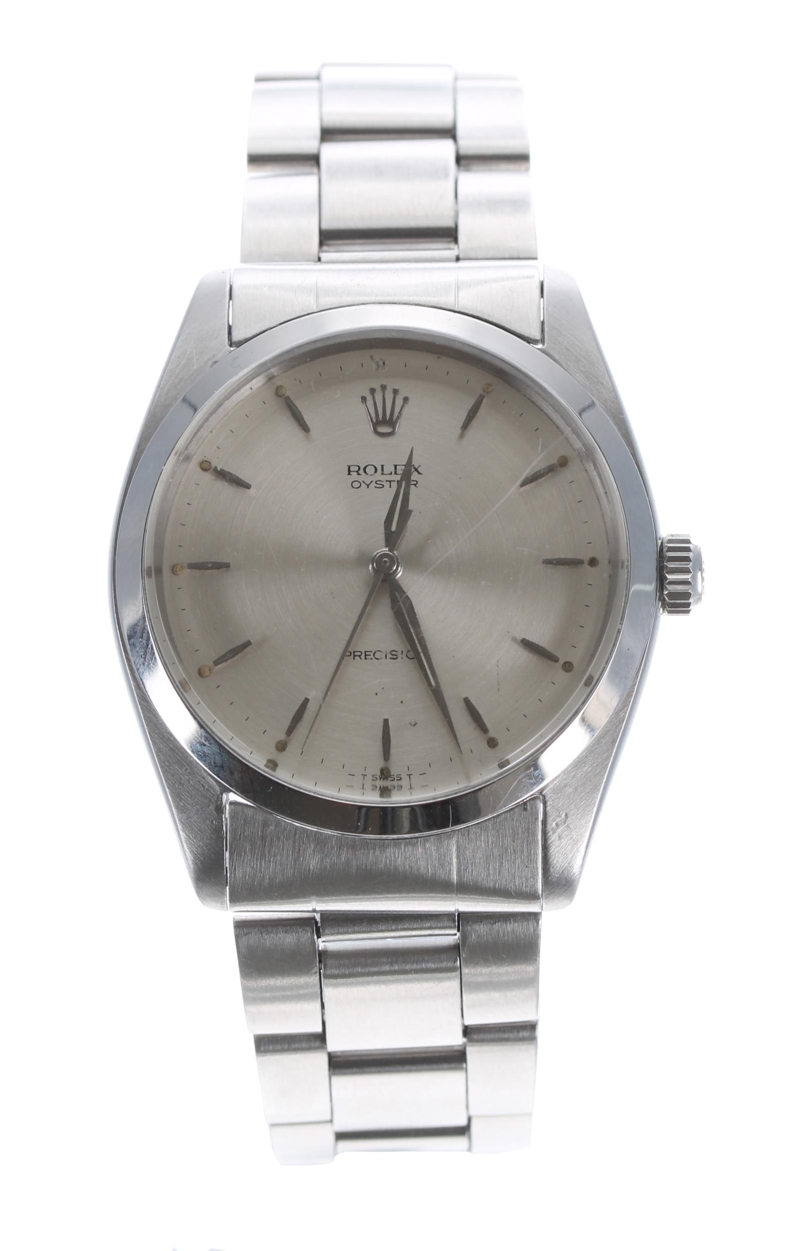 Rolex Oyster Precision stainless steel gentleman's wristwatch, ref. 6424, serial no. 1199xxx,