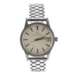 Eterna-Matic stainless steel gentleman's wristwatch in need of repair, later bracelet, 33mm