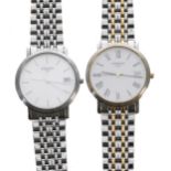 Two Tissot quartz gentleman's dress wristwatches (2)