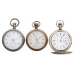 Tornado Watch Co chrome cased lever hunter pocket watch for repair, 56mm; together with a Liberty