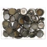 Quantity of nickel pocket watch cases and case parts