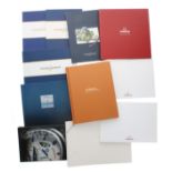 Collection of watch catalogues including Omega (5); Ebel; MontBlanc; Ulysse Nardin (4)