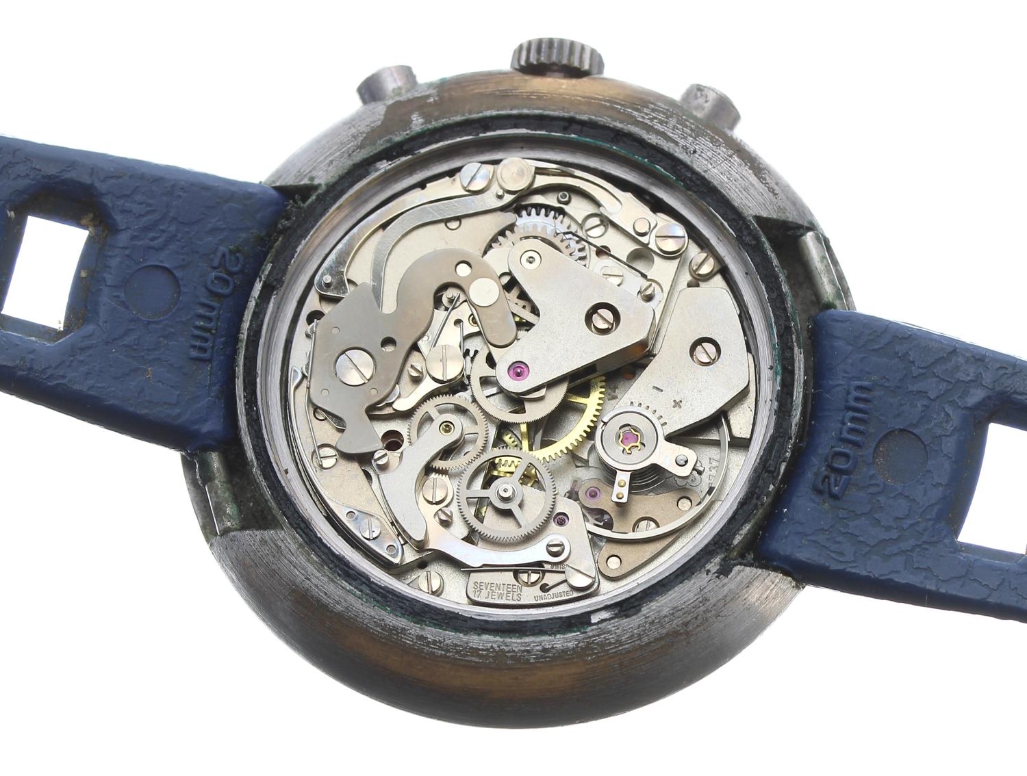 Memosail Regatta countdown chronograph gentleman's wristwatch, case no. 1000-3, circular blue dial - Image 3 of 4