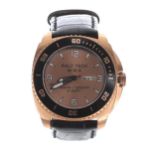 Ralf Tech WRX E-Matic Day-Date rose gold pvd plated gentleman's wristwatch, limited edition no.
