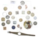 Selection of vintage Omega watch parts and spares