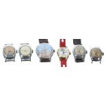 Five novelty lady's wristwatches to include Mickey Mouse, two Hoopalong Cassidy, Yogi bear,